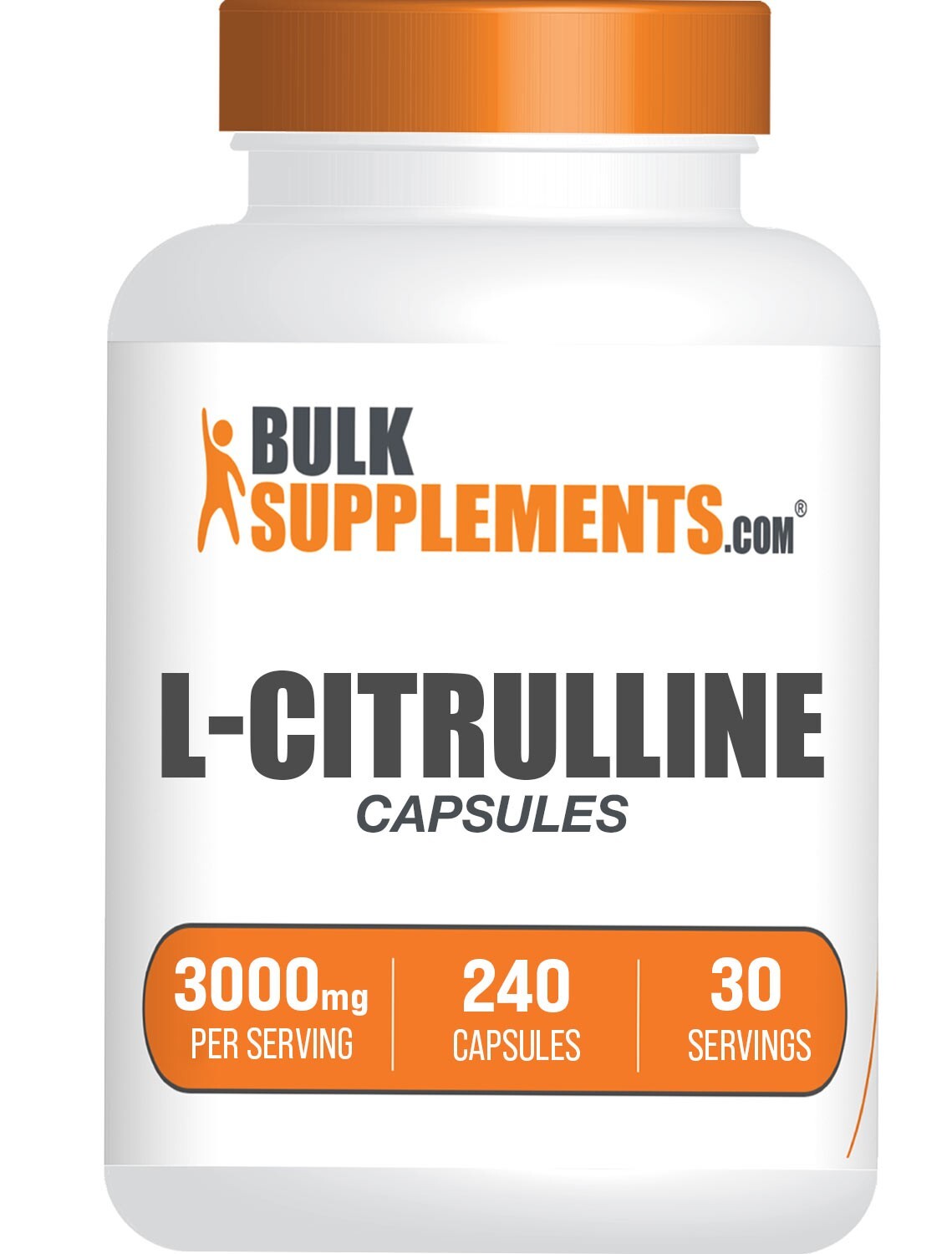 BulkSupplements L-Citrulline 240 Capsules – 3000mg Per Serving