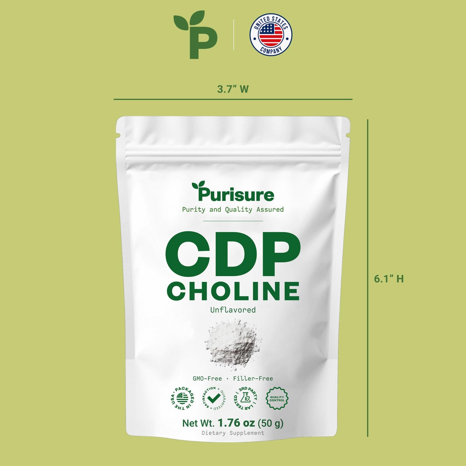 CDP Choline Powder 50g – Boost Focus, Attention & Energy | Citicoline for Cognit
