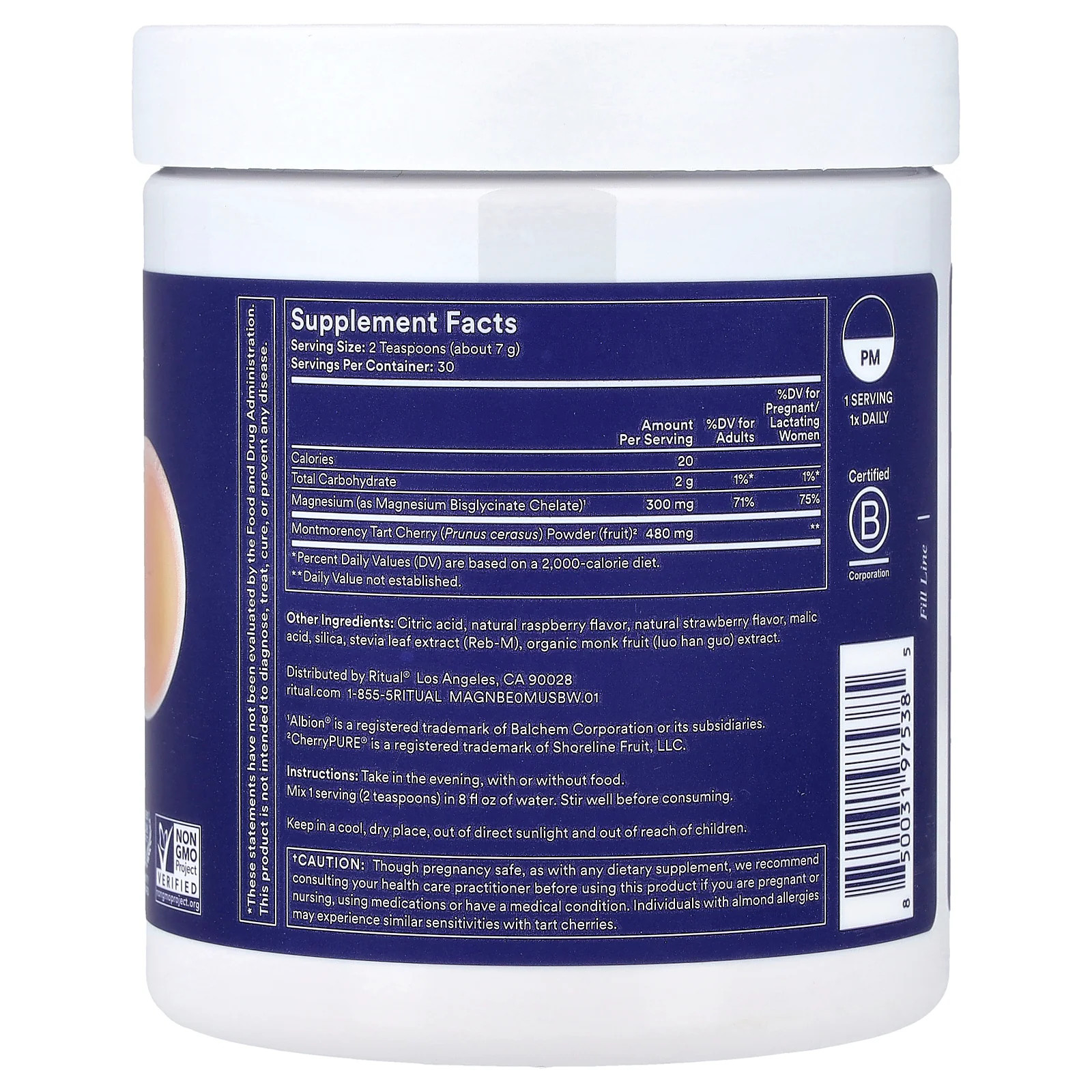 2 X Ritual, Magnesium+, Berry, 7.4 oz (210 g)