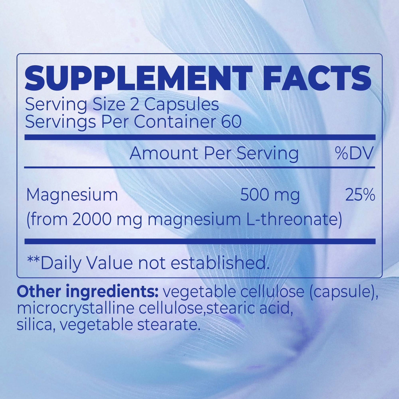 Magnesium L-threonate 2000mg – for Brain, Memory, Focus, Cognitive Function