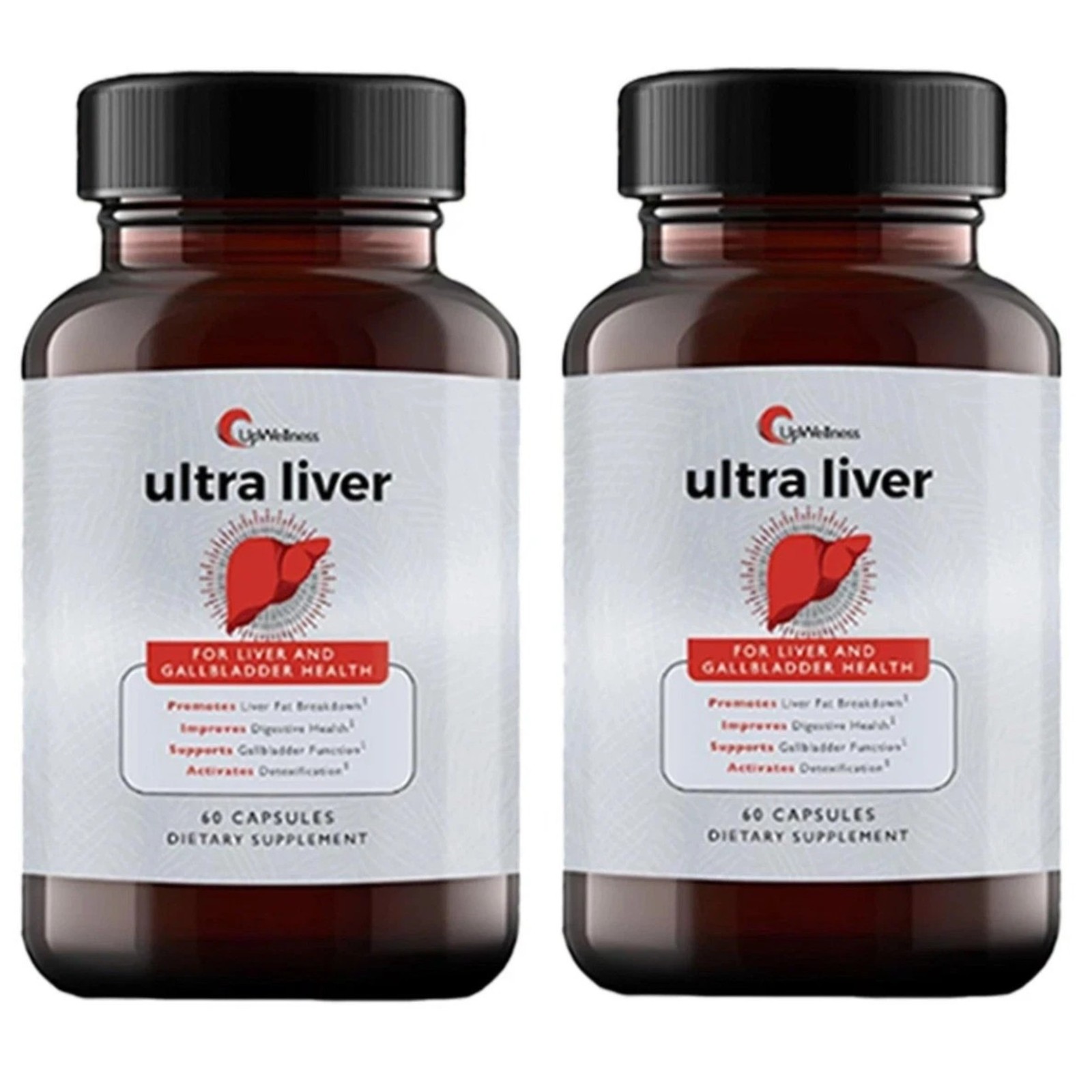 2 Pack UpWellness Ultra Liver Supplement For Liver Health And Gallbladder Suppor