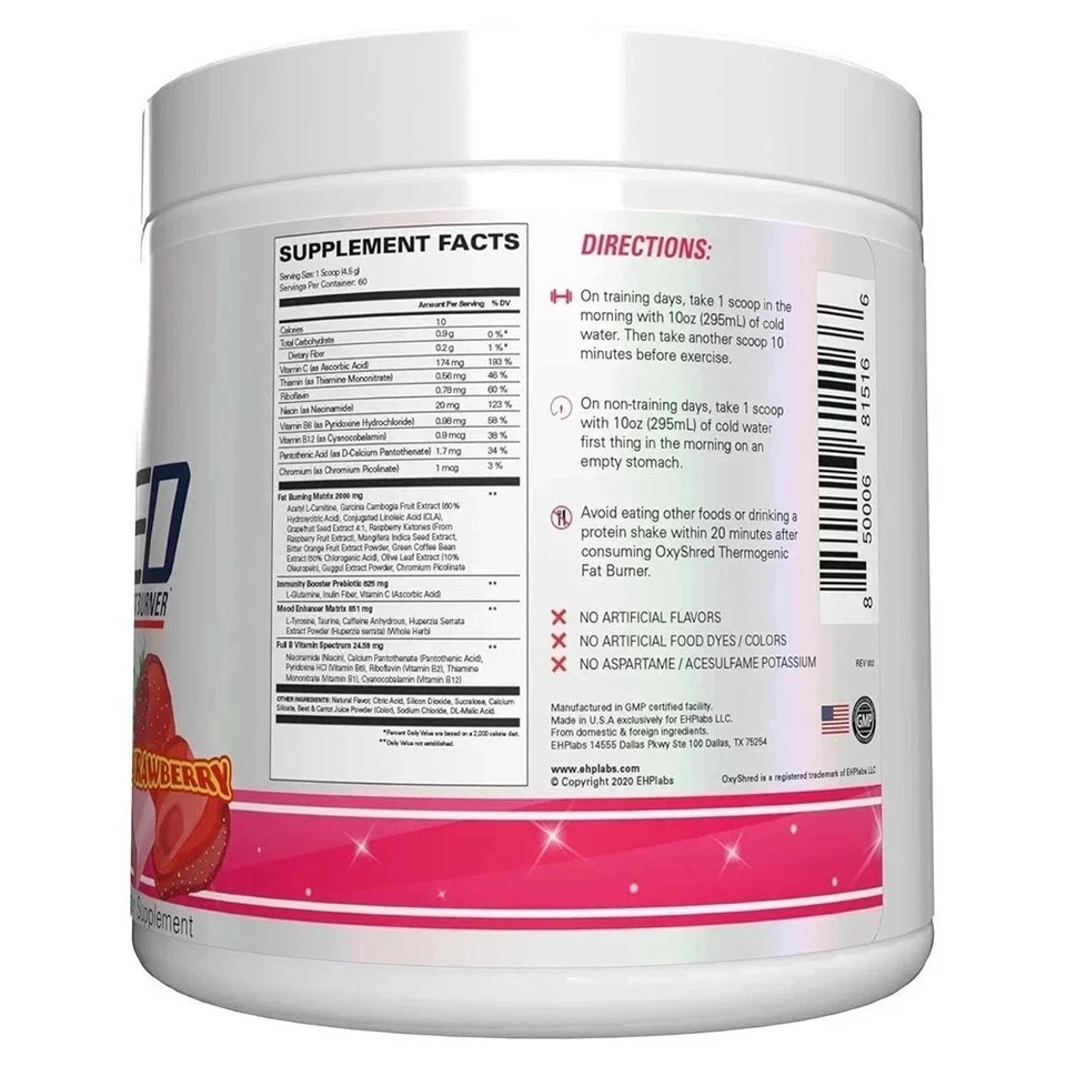 Thermogenic Oxyshred Fat Burner Pre-Workout Powder -Cosmic Blast 60 Servings USA