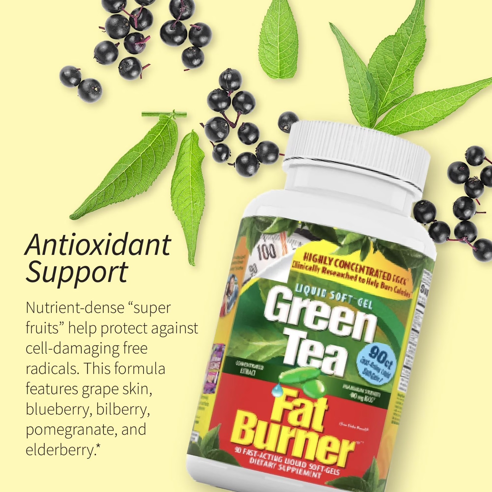 Applied Nutrition Green Tea Fat Burner Liquid Softgels 90 Fast Acting Softgels