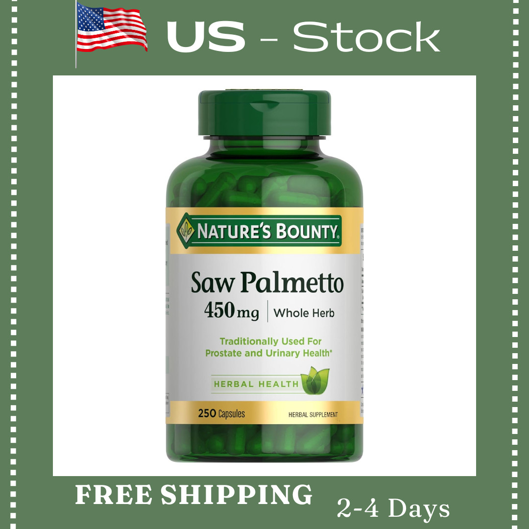 Nature’s Bounty Saw Palmetto 250 Count Herbal Supplement For Men’s Health, 450mg