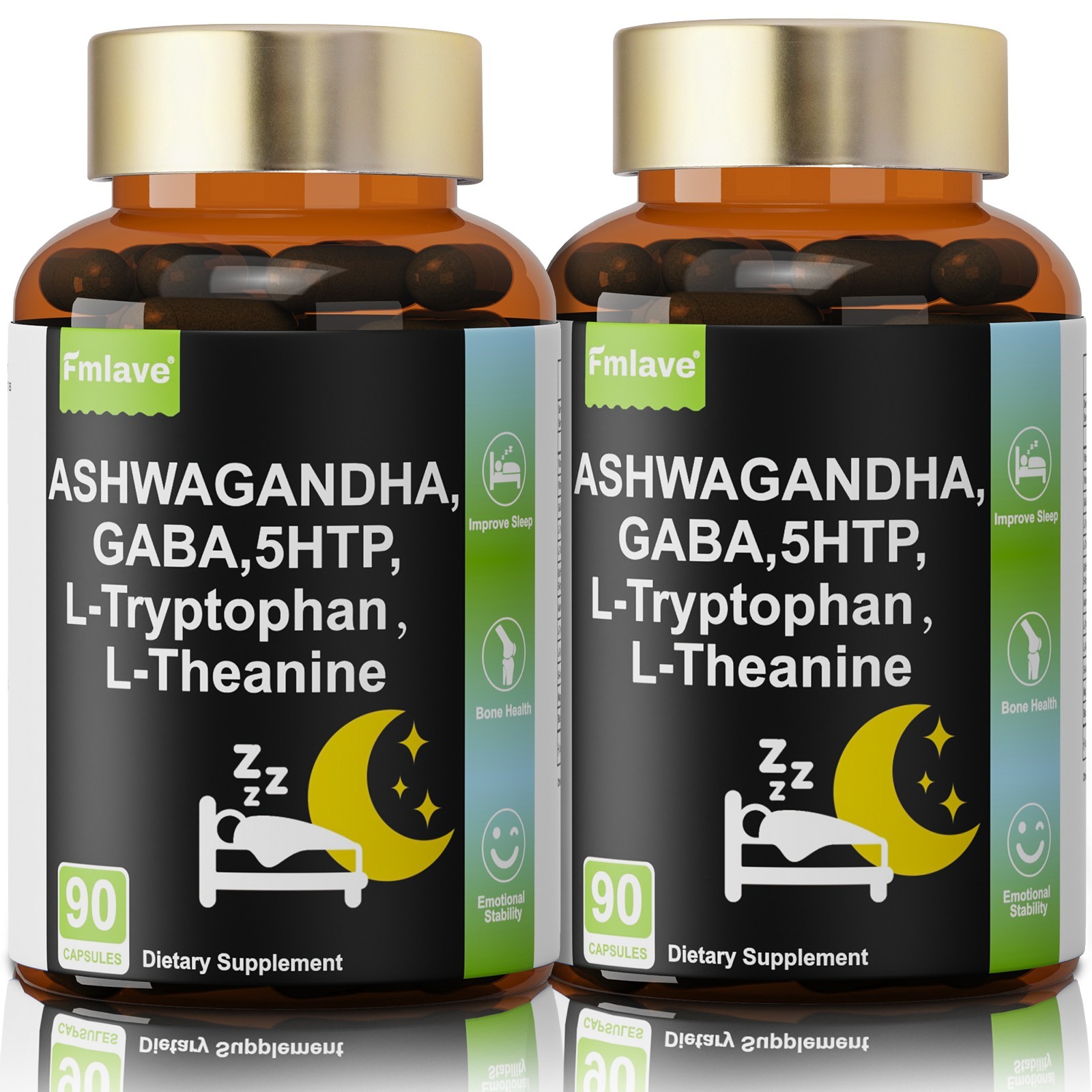 Anti Anxiety Formula With Gaba, L-Theanine, 5-HTP, Ashwagandha, Magnesium 180pcs
