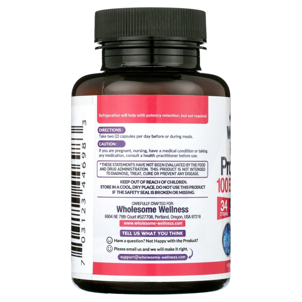 Women’s Raw Probiotic 100 Billion CFU 60 Caps Brand New Wholesome Wellness