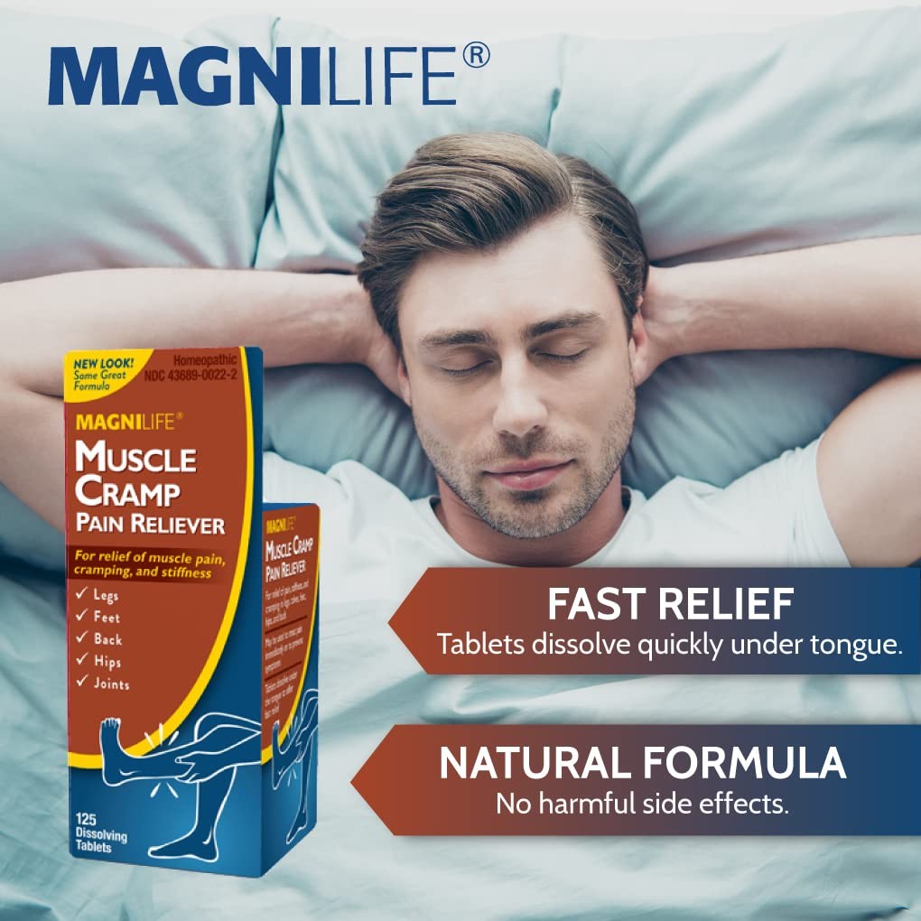 Muscle Cramp Pain Relief Quick-Dissolve Tablets, 125 Count, Quinine-Free Home…