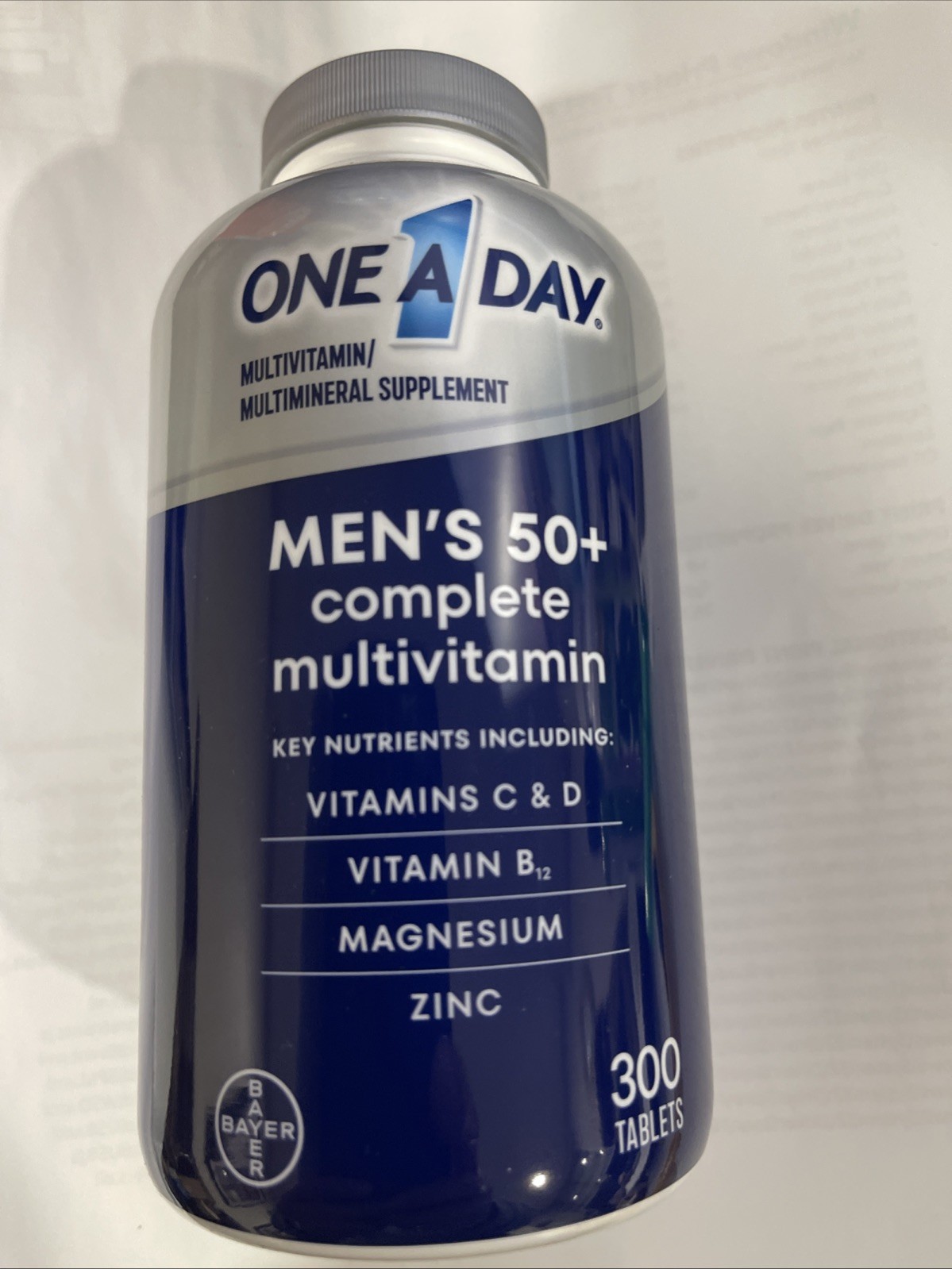 [ 1 ] One A Day Men’s 50+ Multivitamin 300 Tablets Exp 04/2027 (Adult Men 50+)