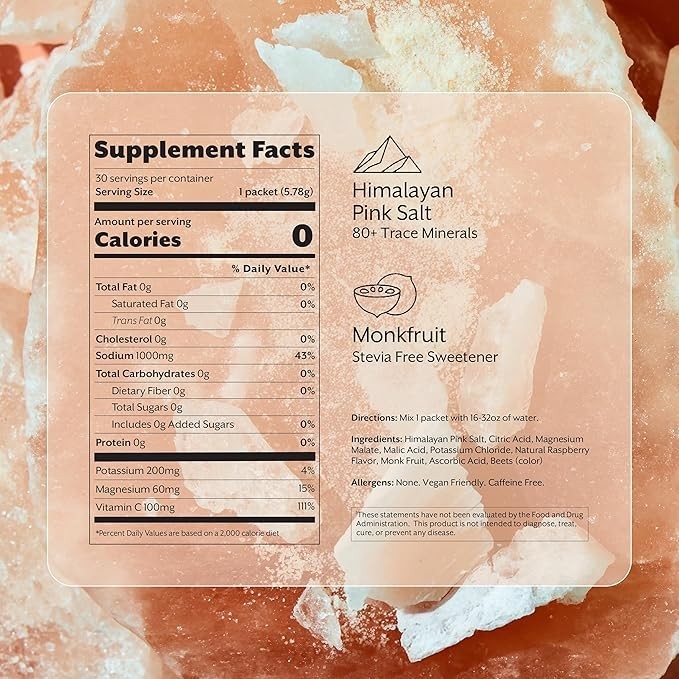 PROMIX Electrolyte Drink Mix Salted Raspberry Hydration Supplement
