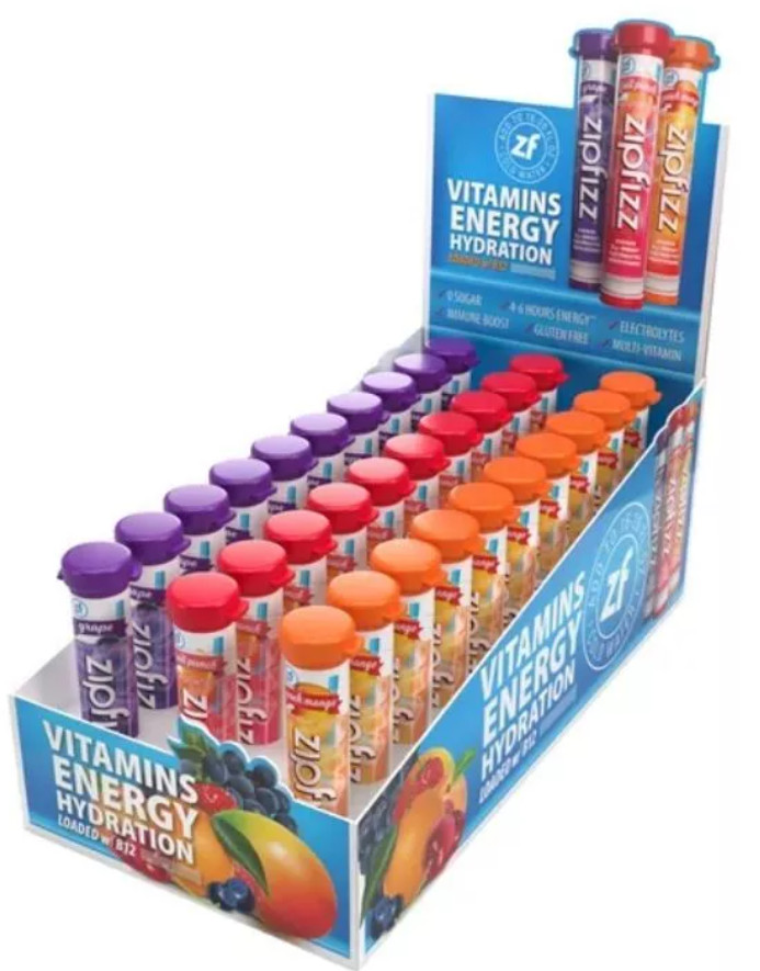 30 Tubes Zipfizz Multi-Vitamin Energy Hydration Drink Mix FRESH STOCK
