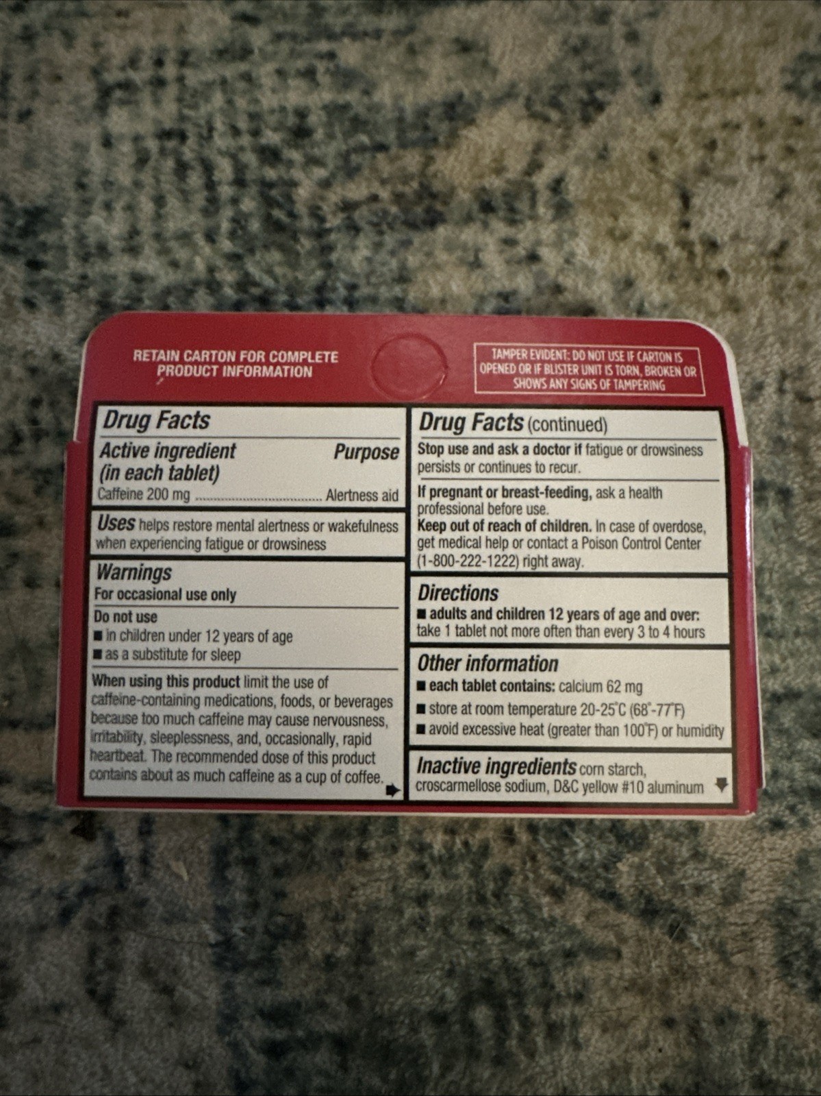 Leader Caffeine 200 mg Alertness Aid 16 Tblt For Mental Alertness Safe&Effective