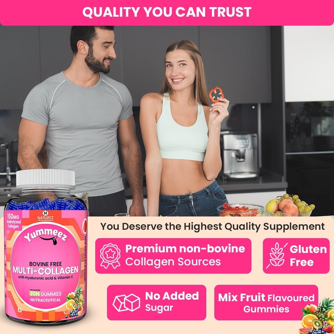 N.aturyz Multi Collagen Gummies Mix Fruit 30 Count