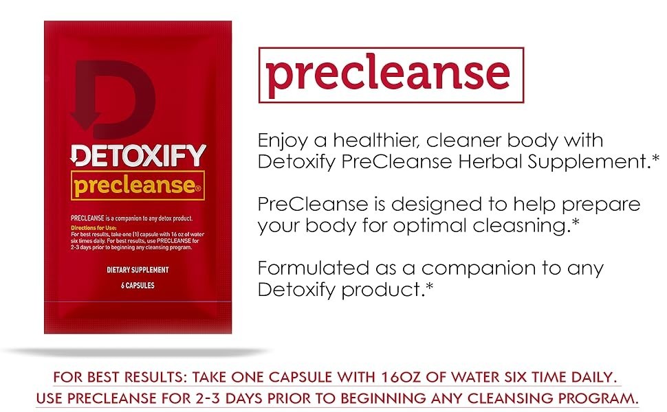 Detoxify Pre Cleanse Detox 6 Capsules Supplement (5 Pack Bundle) SALE SALE SALE