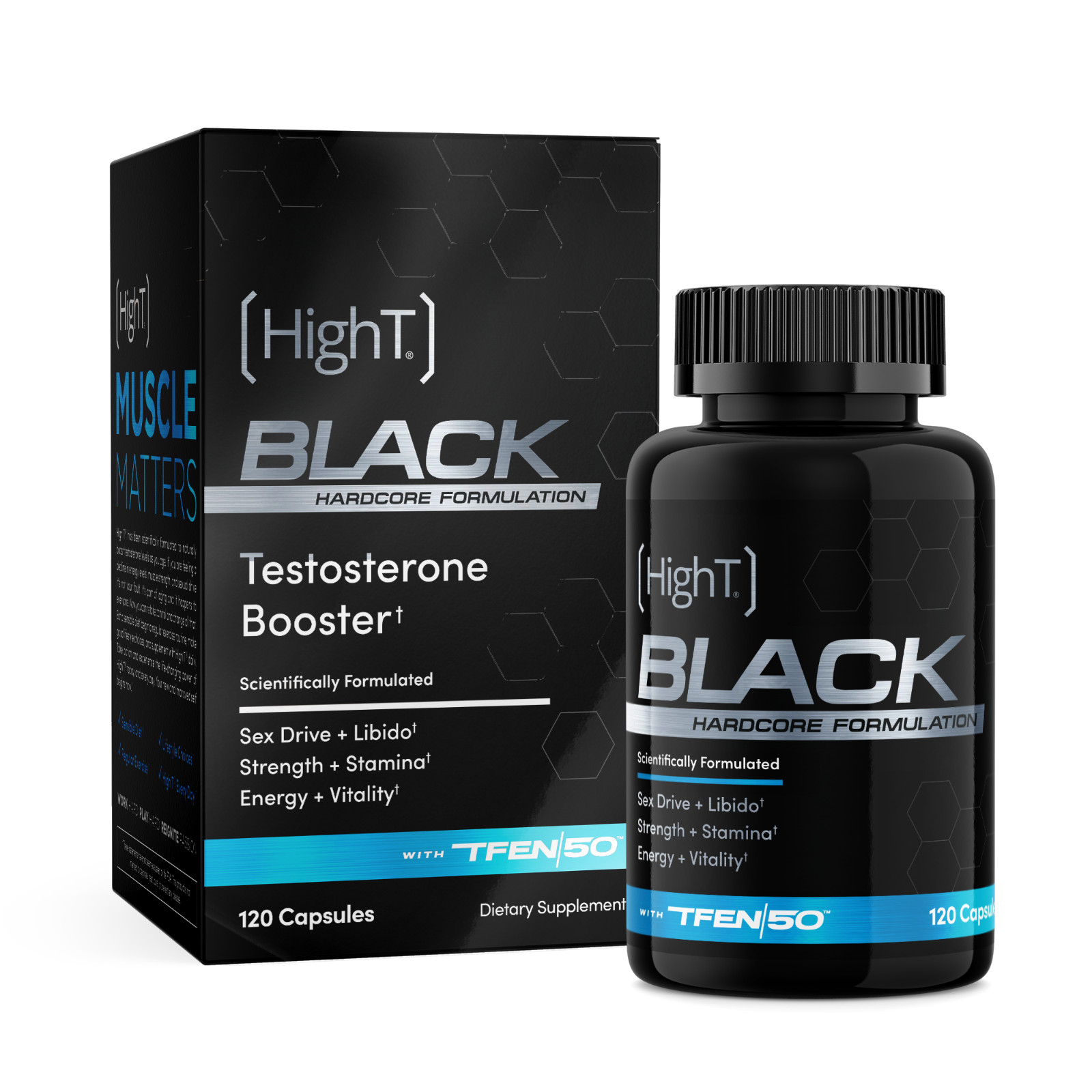 High T Black 120ct Natural Testosterone Booster – Strength, Stamina, Libido