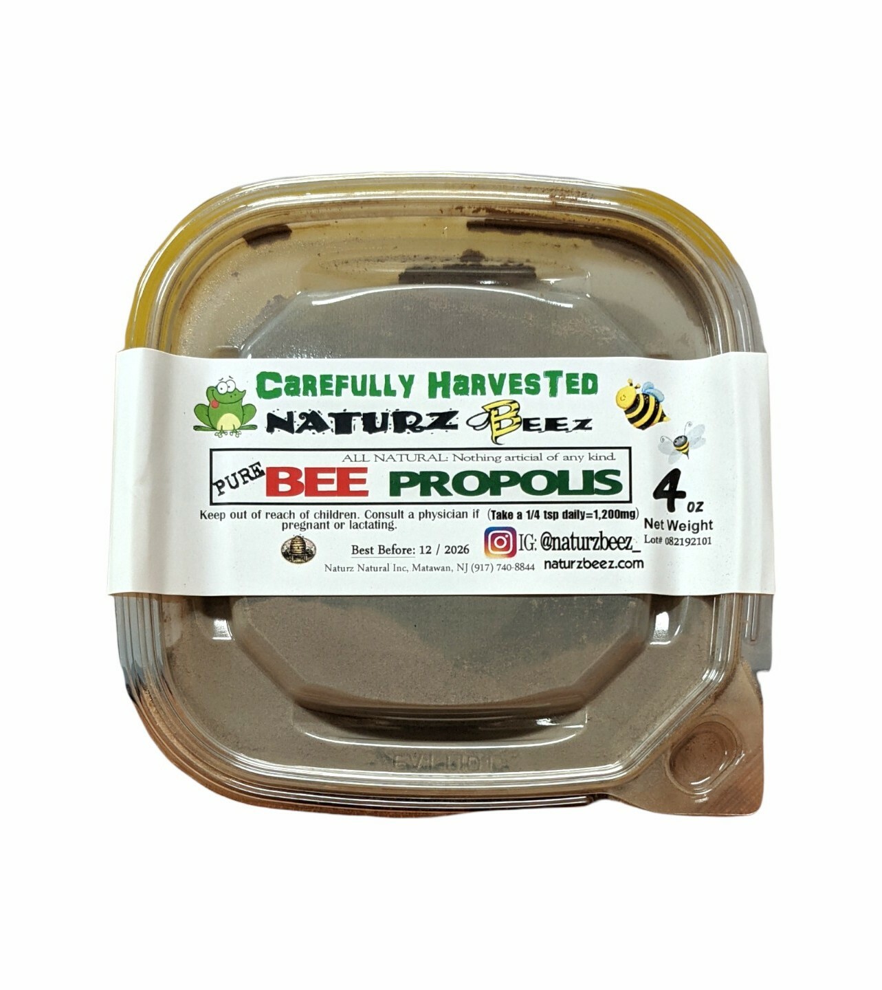 BEE PROPOLIS 4oz 100% PURE RAW POWDER AntiViral AntiBacterial 96 Servings