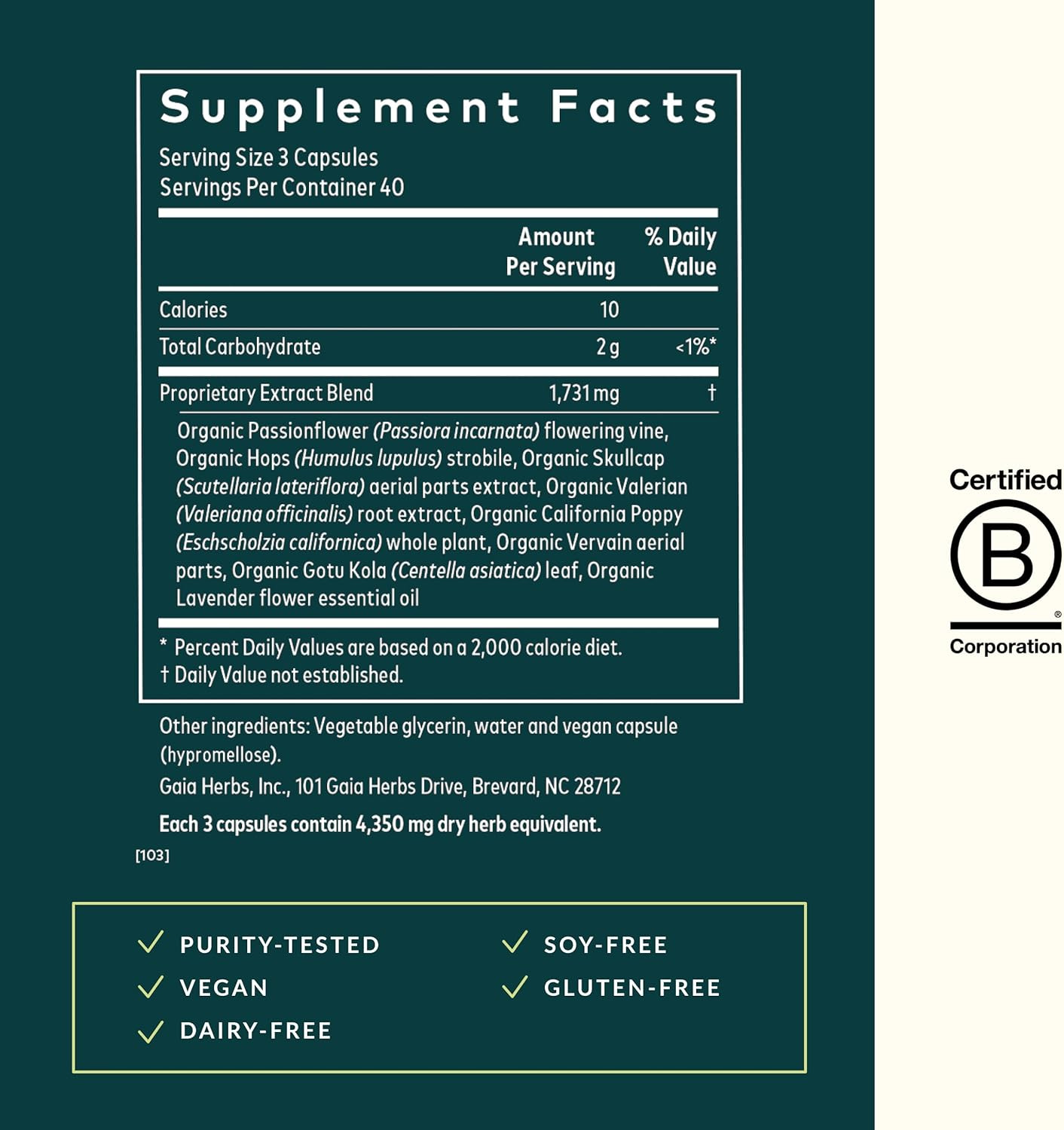 Sound Sleep – Sleep Support Supplement – Herbal, Plant-Powered Support for Calm