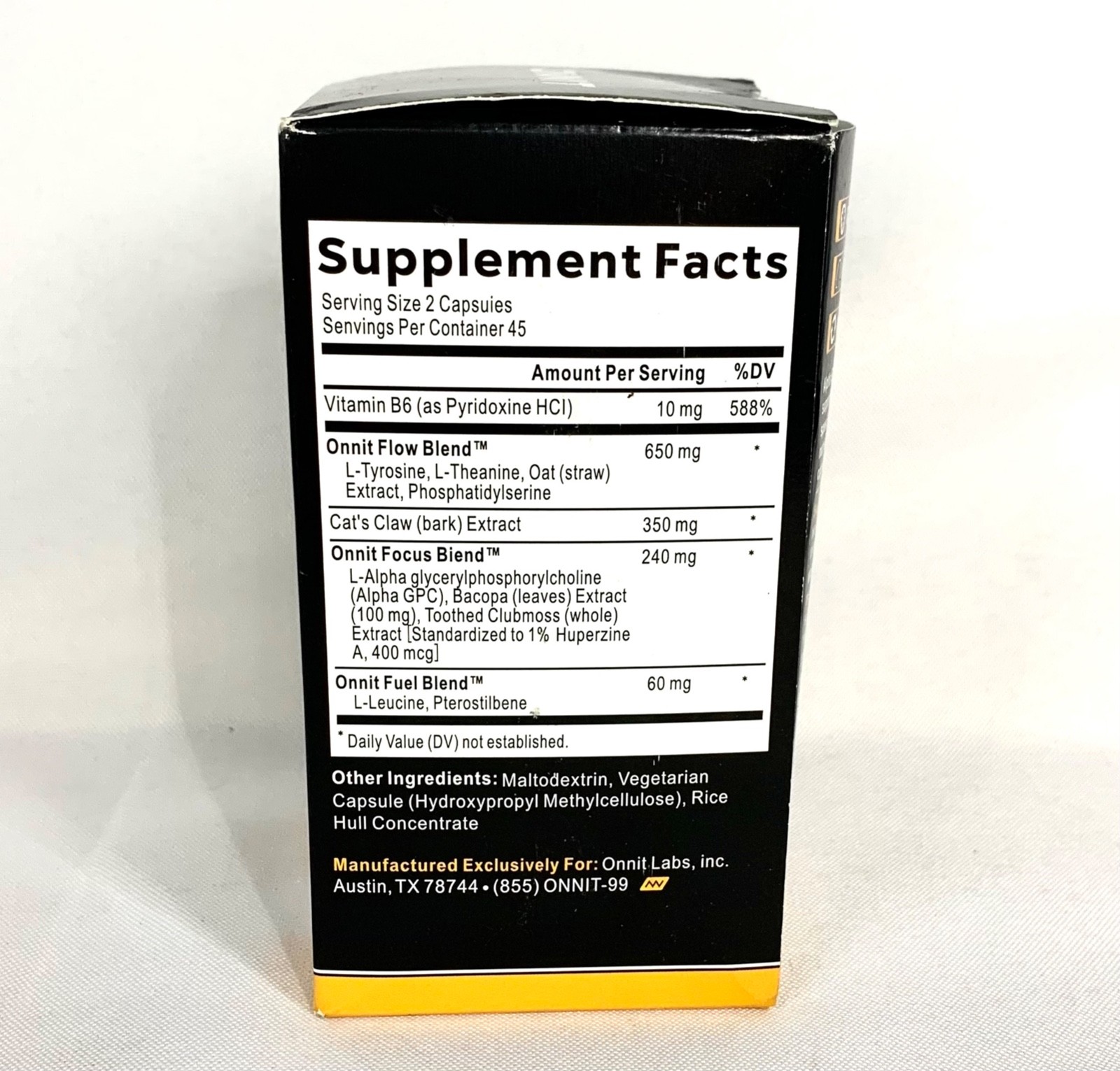 Onnit Alpha Brain MEMORY & FOCUS-90 Capsules- Gluten & Caffeine-Free EXP 11/2027