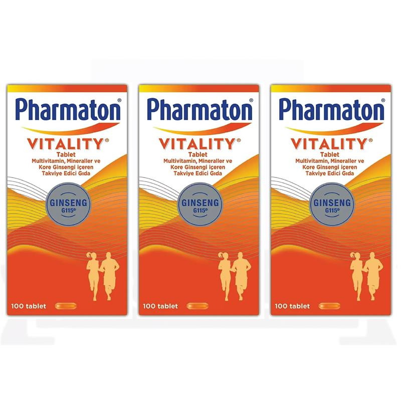 3 x Pharmaton Vitality Multivitamins & Minerals 100 Tablets – 3 PACK