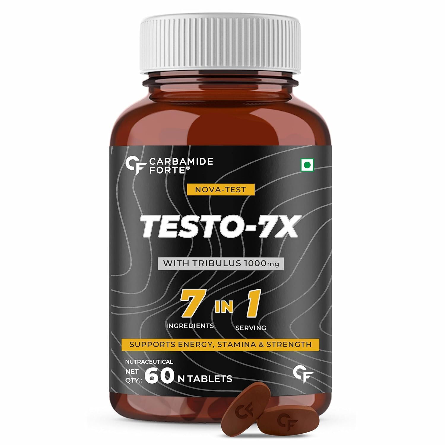 Carbamide Forte Testo-7X (Tribulus Terrestris) for Stamina & Strength (60 Tabs)