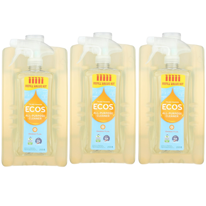 ECOS All-Purpose Cleaner Orange Plus – Refill Value Kit 80 fl.oz Each (Pack of 3