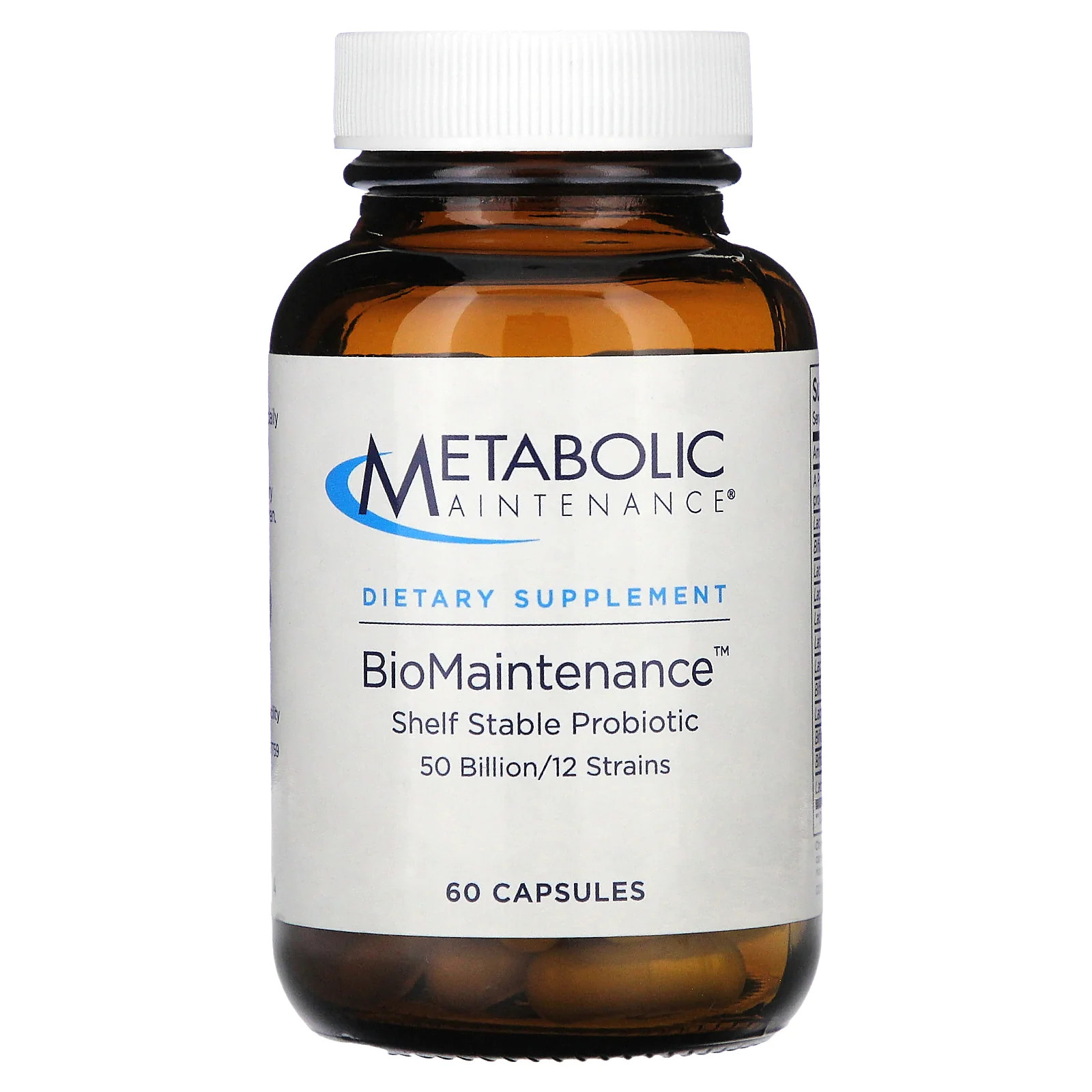 2 X Metabolic Maintenance, BioMaintenance, Shelf Stable Probiotic, 60 Capsules