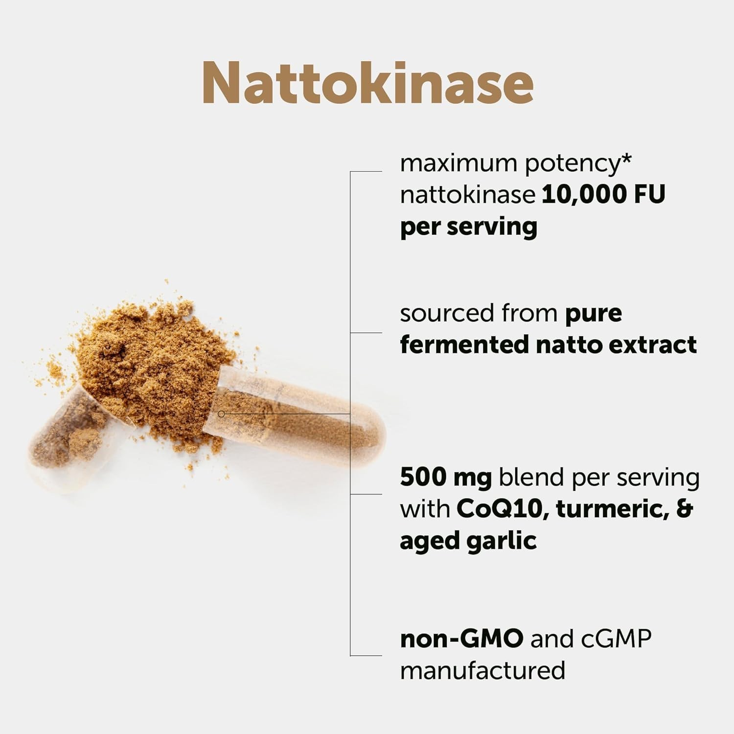 Nattokinase 10,000 FU per Serving (Natural Natto Extract), 240 Vegetarian Capsul