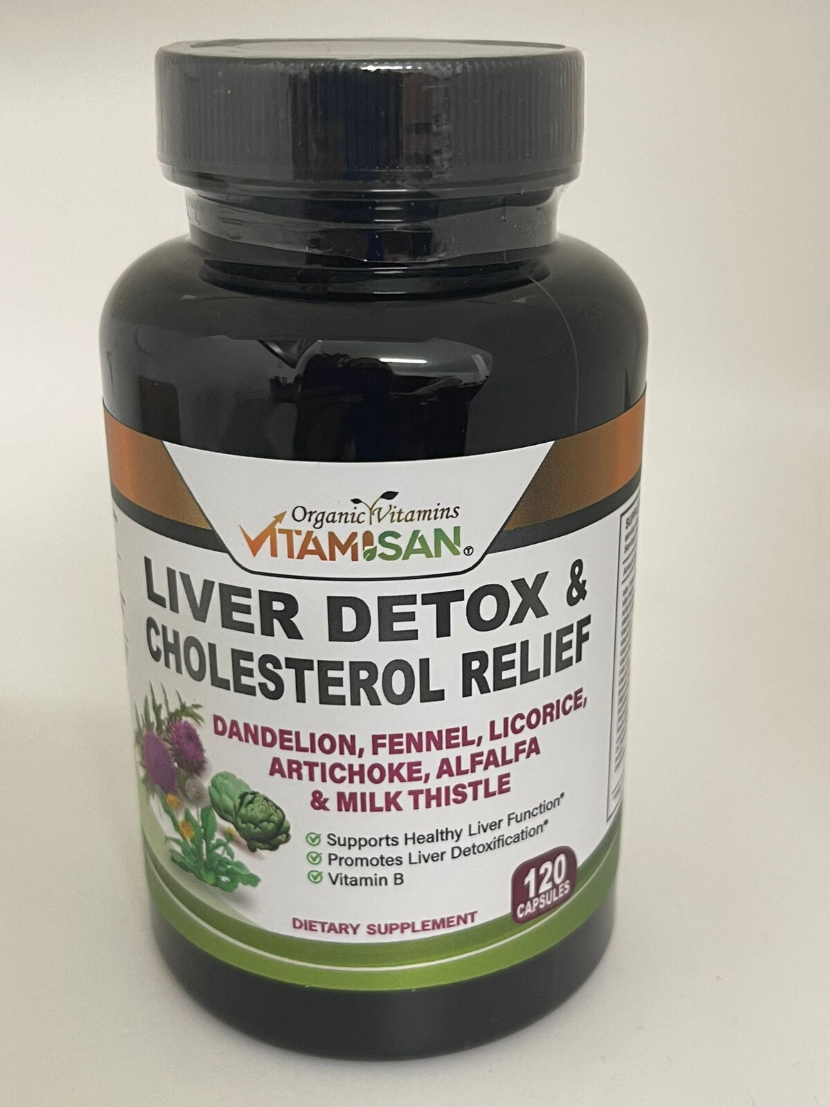 Liver Cleanse & Detox Support Supplement 1600mg with 120 caps + Milk Thistle