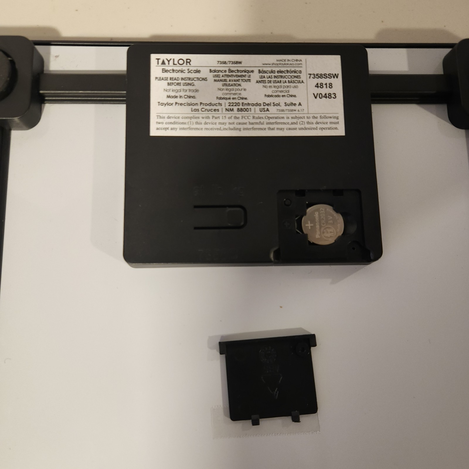 Taylor Digital 400LB Capacity Black/Grey Bathroom Scale