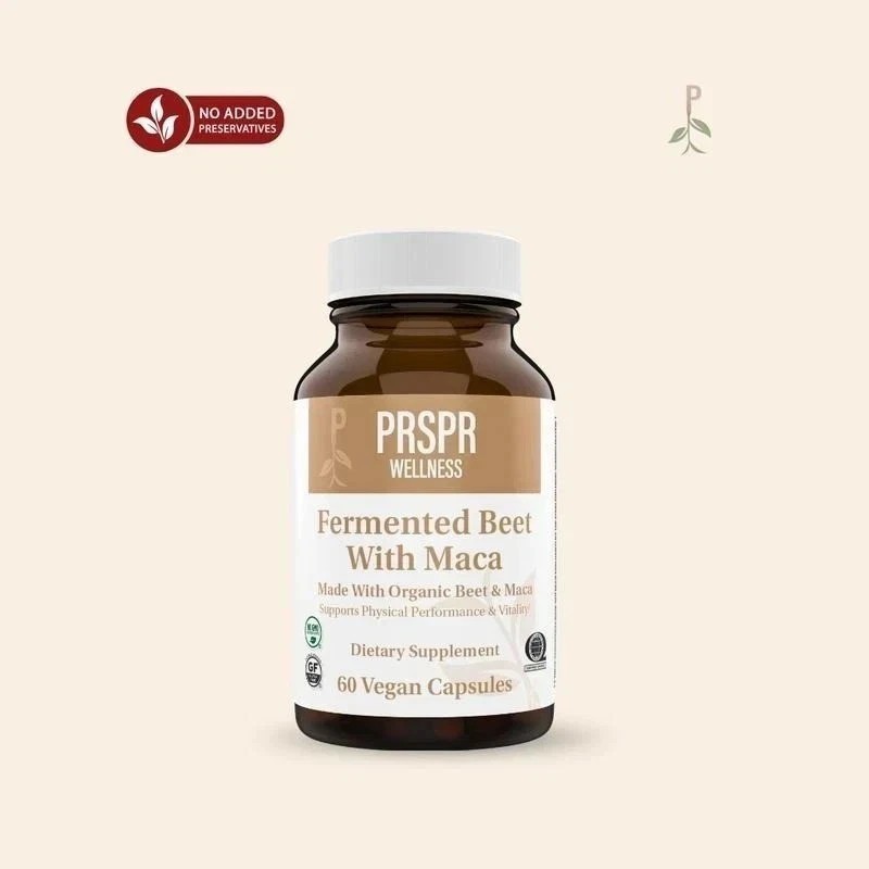 Fermented Beet with Maca by PRSPR Wellness – 60 Vegan Organic Capsules
