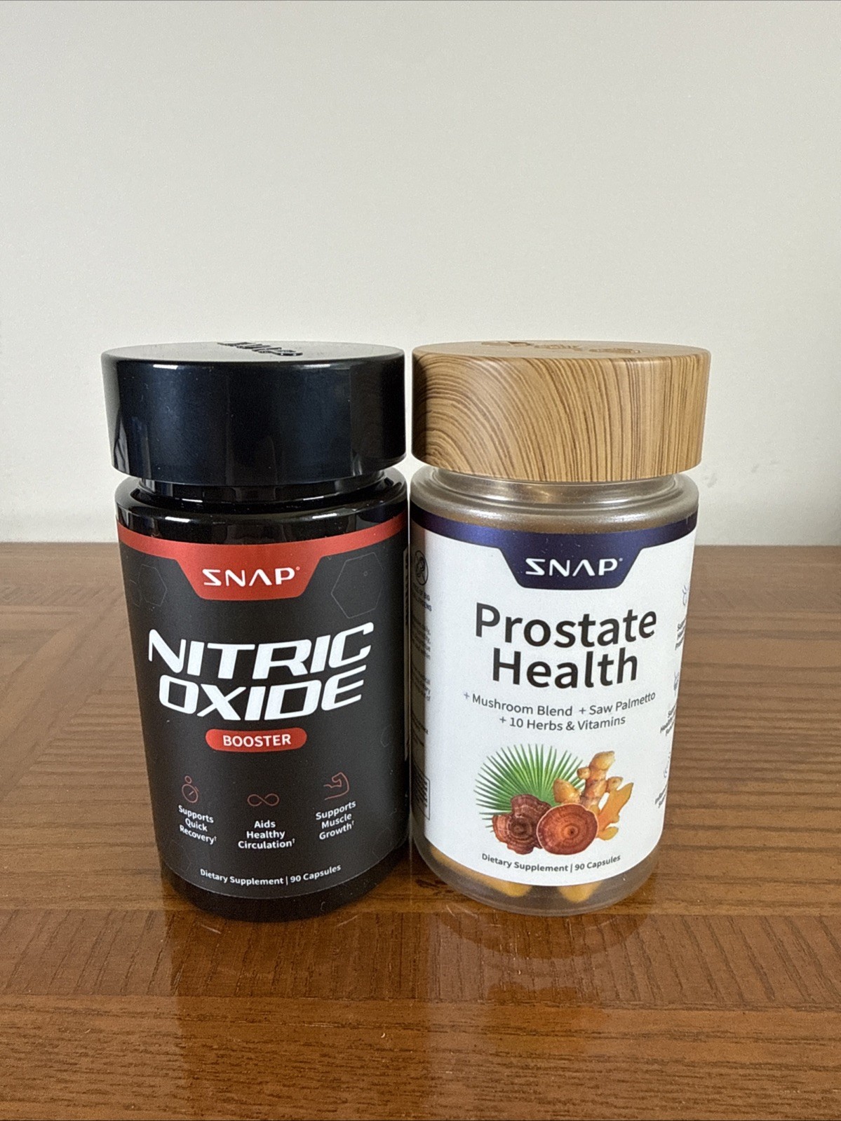 SNAP Supplements Nitric Oxide + Prostate Health Bundle For Men EXP 07/2028