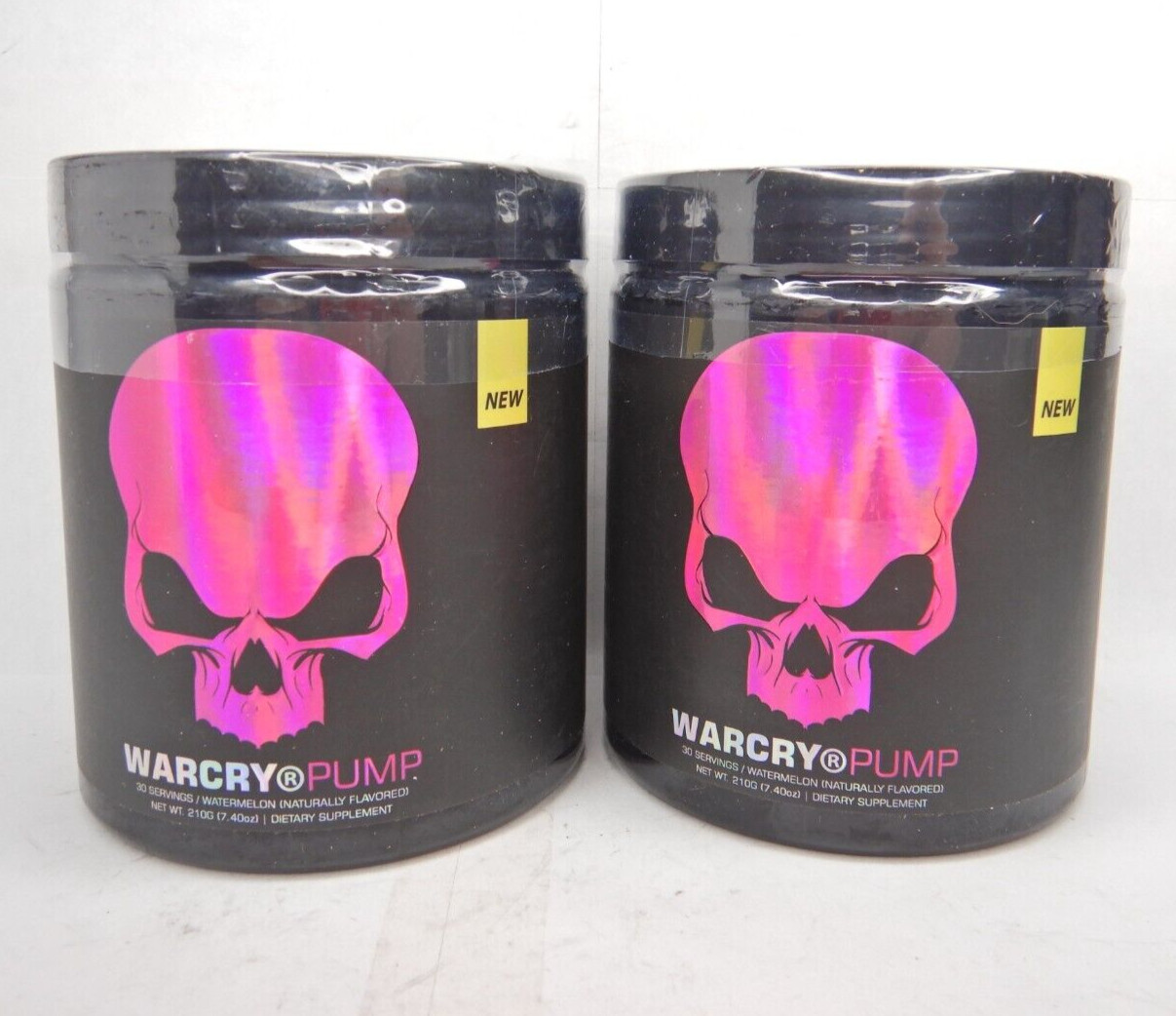 CLUMPY 2pk Warcry Pump 30 Servings Watermelon Naturally Flavored 7.40 oz BB 2/26