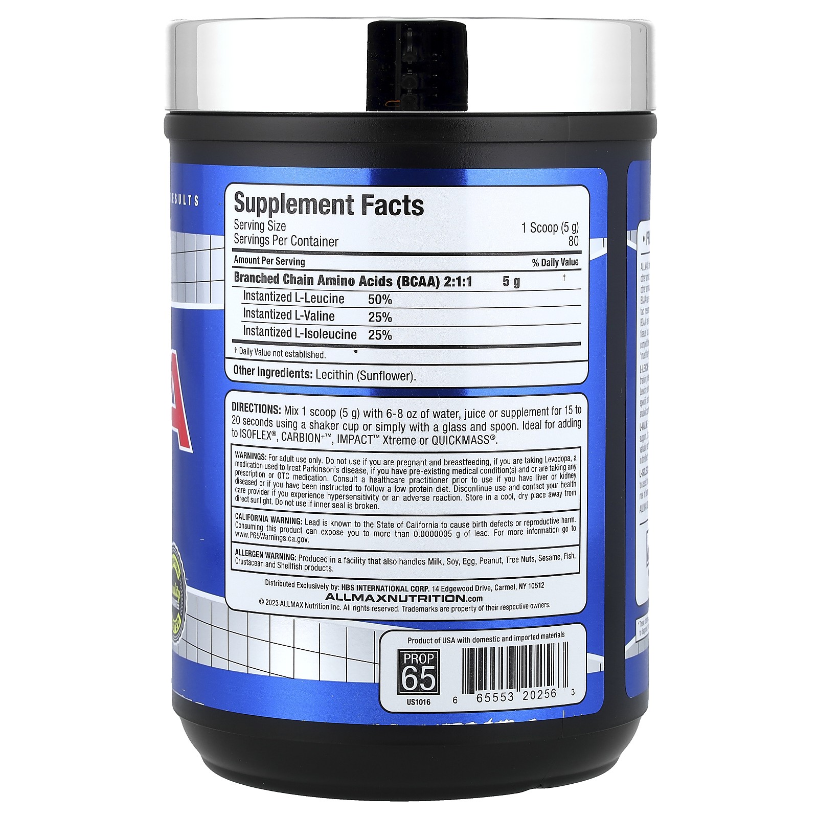 BCAA, Instantized 2:1:1 Powder, Unflavored, 14.11 oz (400 g)