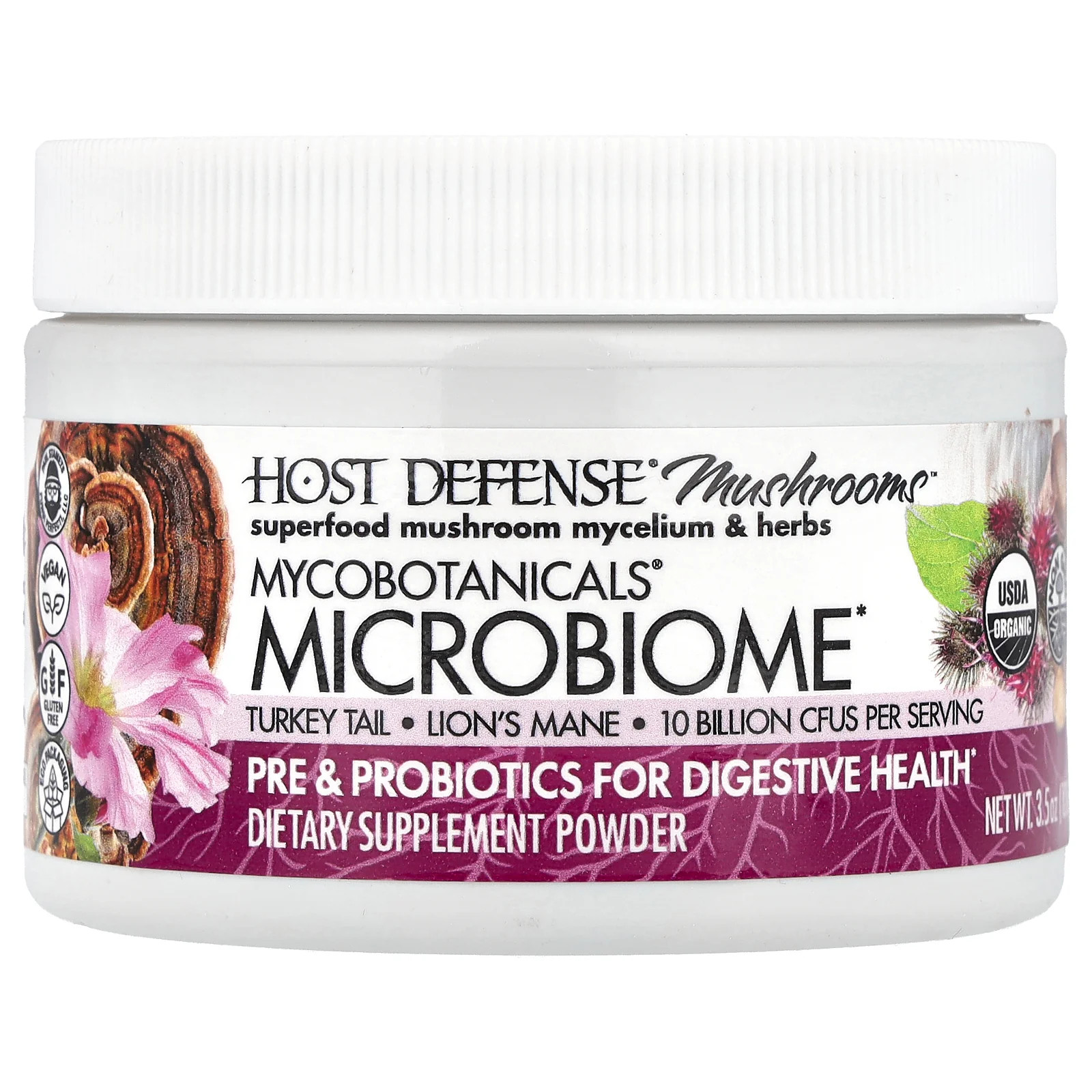 2 X Host Defense, Mushrooms�, MycoBotanicals� Microbiome Powder, 3.5 oz (100 g)