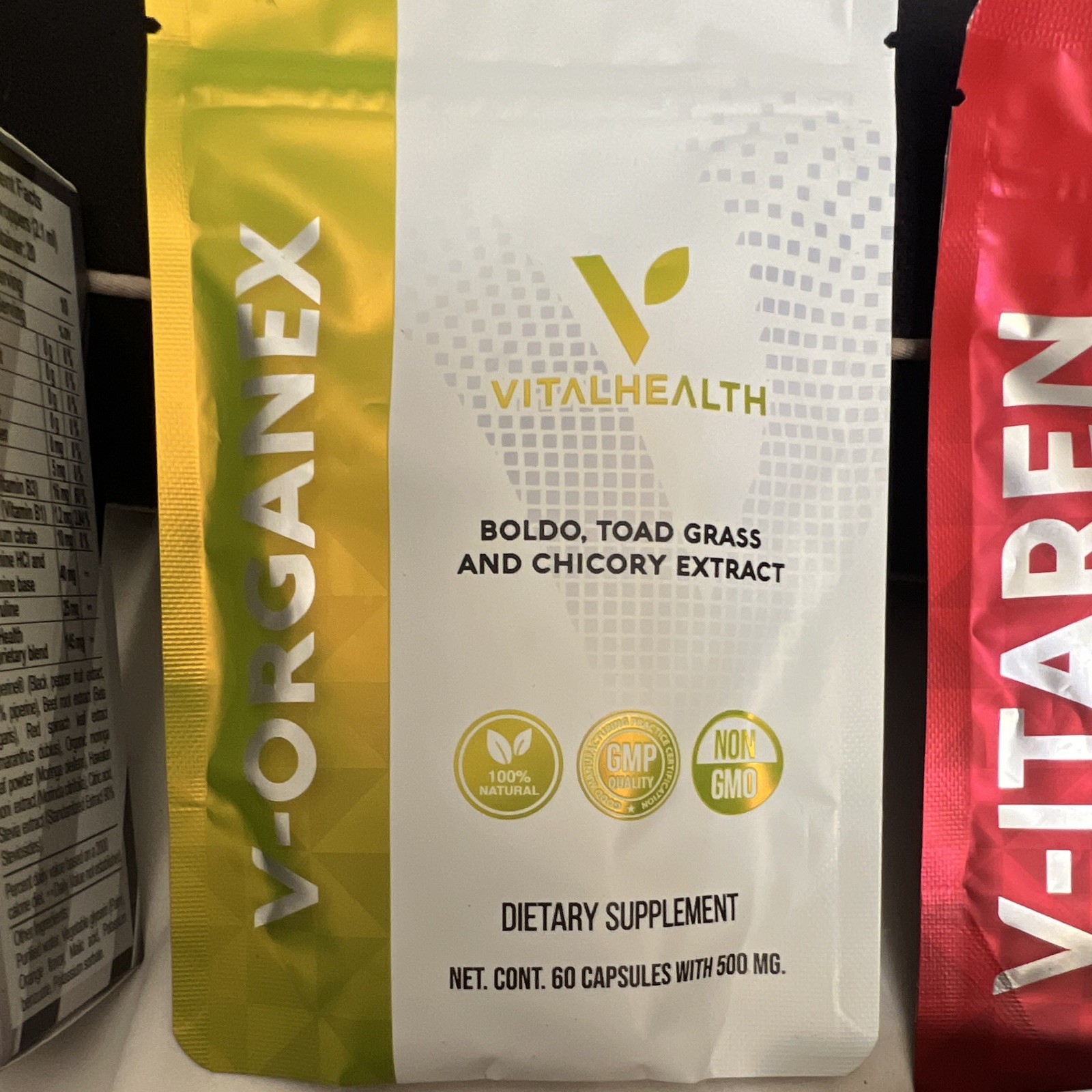VitalHealth Digestive Support Boldo/Toad Grass/Chicory 500mg 60 Caps Non-GMO