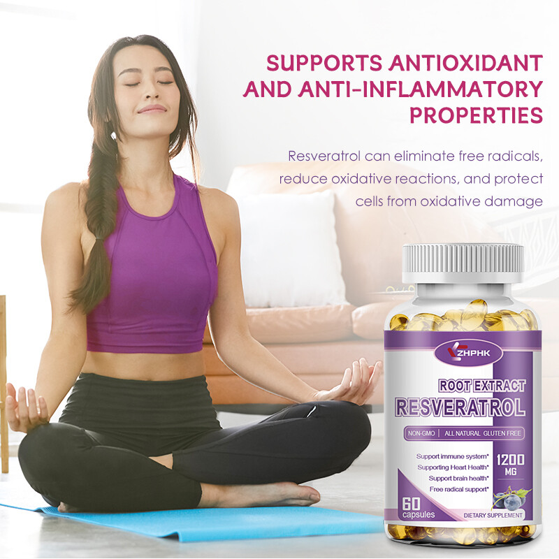 1200MG Resveratrol Root Extract Maximum Strength Natural Anti Aging Antioxidant