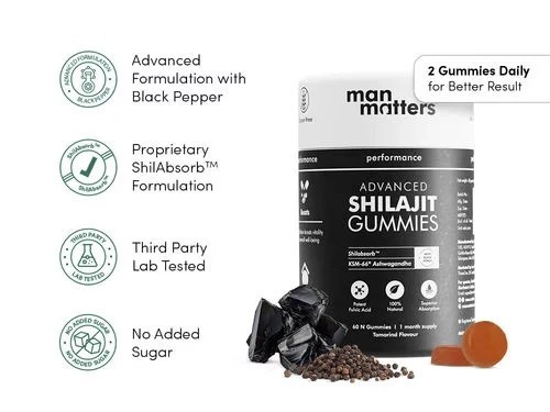 New Man Matters Shilajit Gummies Advanced (1 Month Pack)