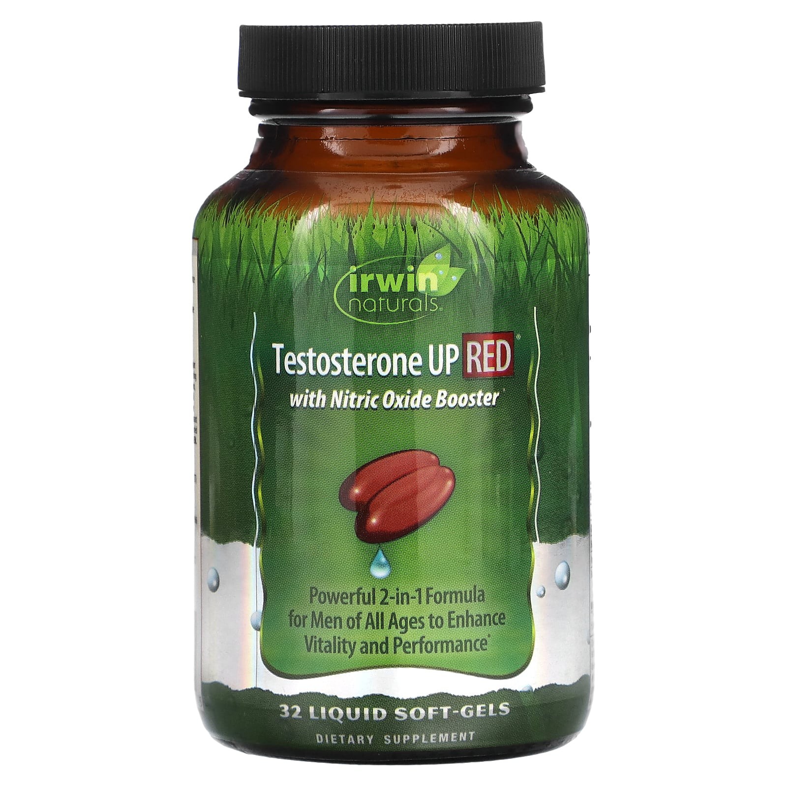 2 X Irwin Naturals, Testosterone UP Red with Nitric Oxide Booster, 32 Liquid So
