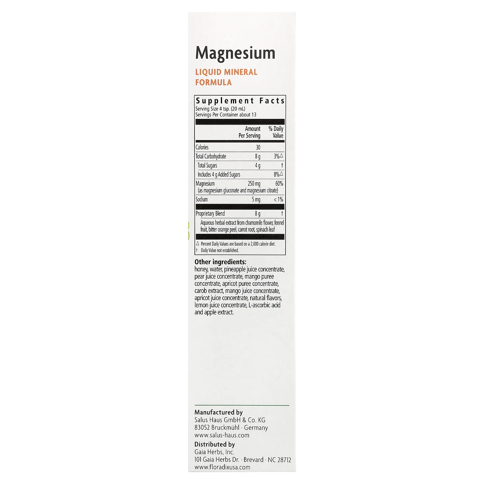 2 X Floradix, Magnesium, 8.5 fl oz (250 ml)