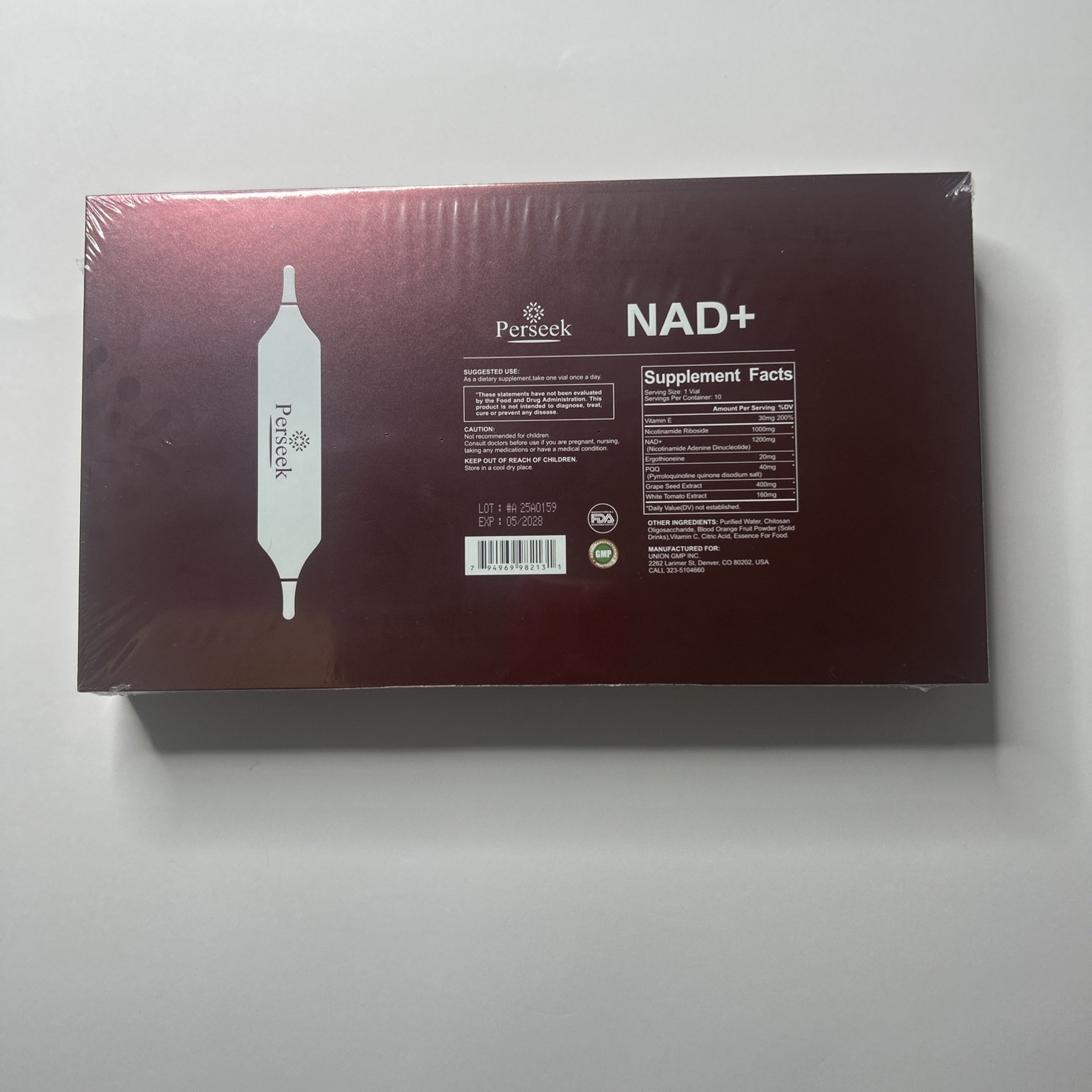 Perseek NAD+ Advanced Cellular Renewal Anti-Aging Vials 15mL x10