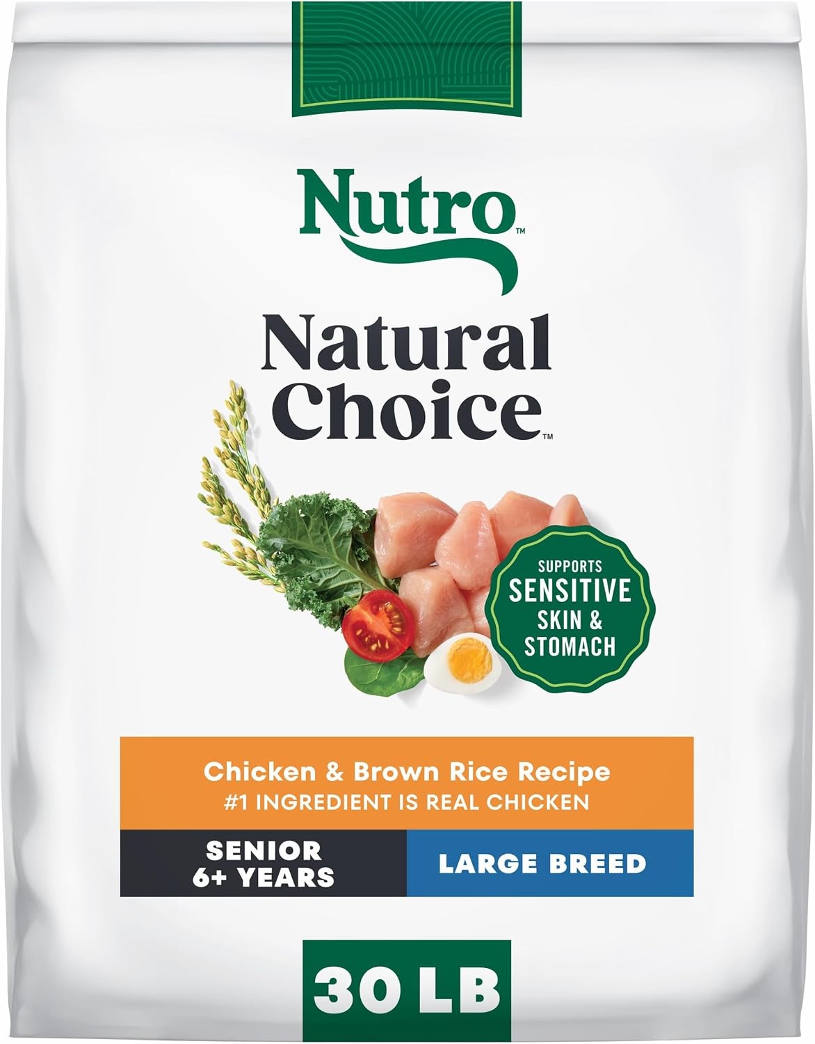 Nutro Natural Choice Senior Dog Food,Large Breed Dry Dog Food,Chicken and Brown