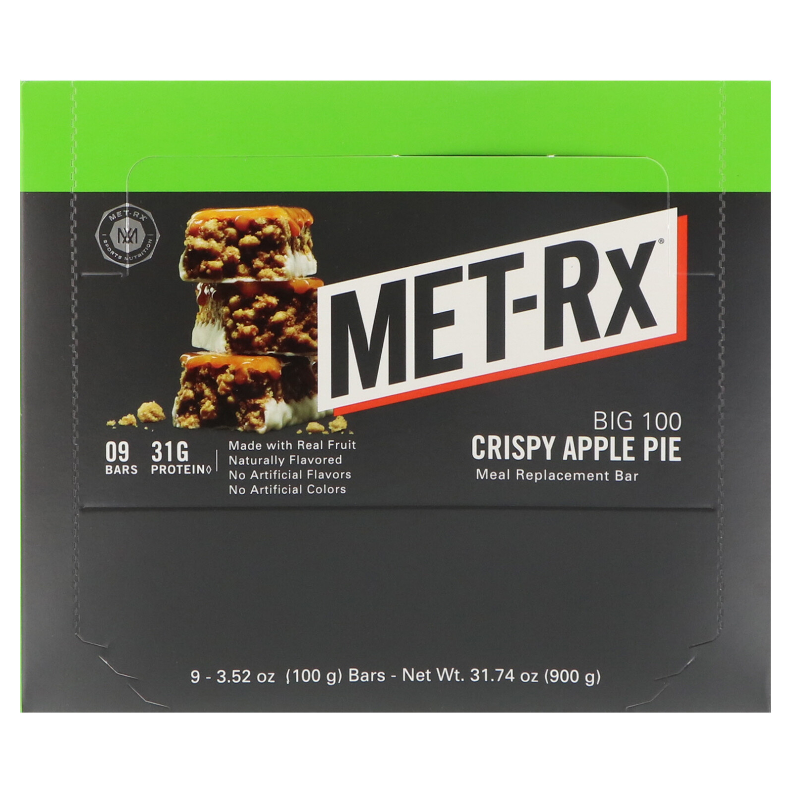 MET-Rx Big 100, Meal Replacement Bar, 9 Bars, Weight Loss Supplements