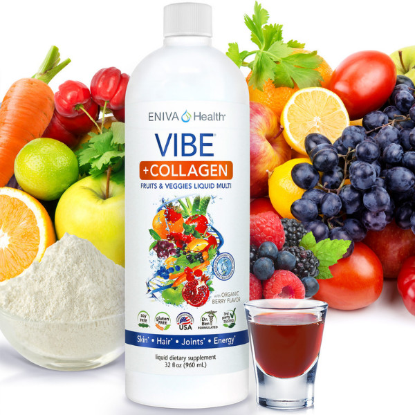 Eniva VIBE + COLLAGEN Superfoods Liquid Multivitamin 32 fl oz