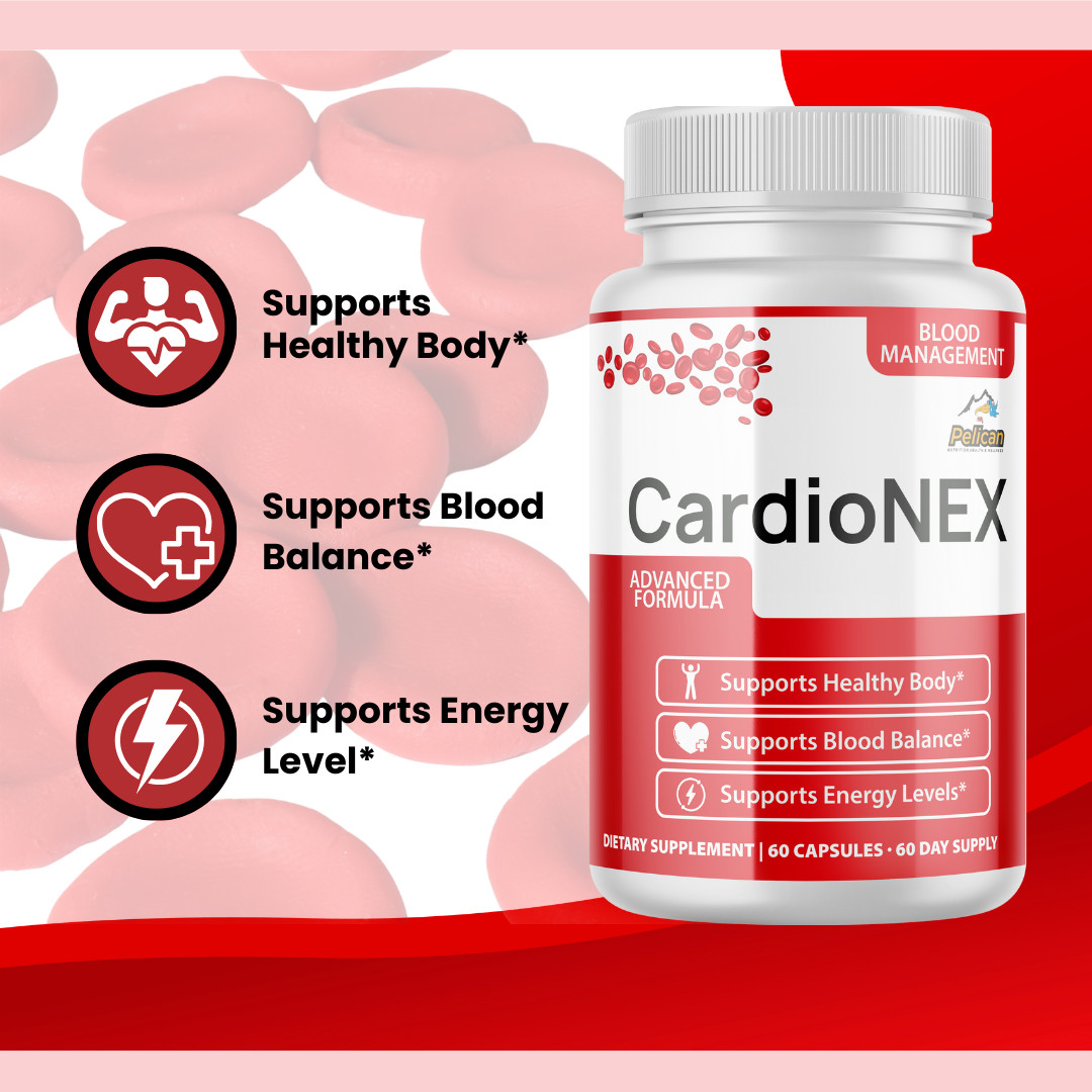 CardioNEX- Cardiovascular Health, Blood Pressure & Sugar Support- 2 Bottles