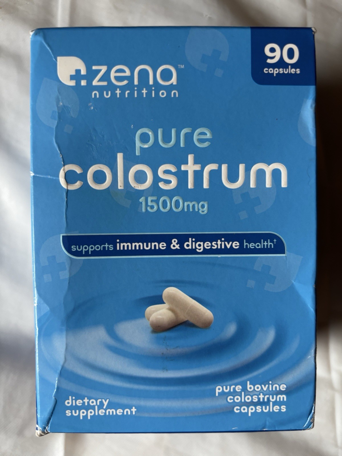 Zena Nutrition Pure Colostrum, 1500 mg, 90 Capsules, EXP 12/26 – Immune Health