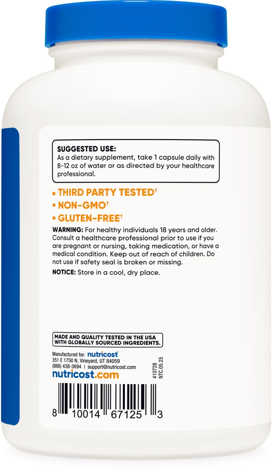 Nutricost L-Arginine L-Citrulline Complex 750mg, 240 Capsules – Non-GMO