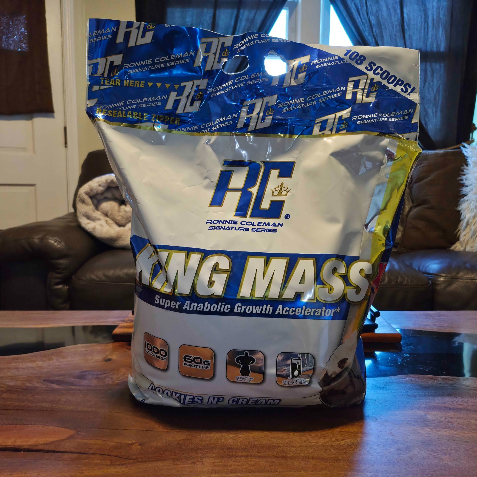 15lb Protein Powder Mass Gainer Cookies & Cream SEALED/NEW- Ronnie Coleman Brand