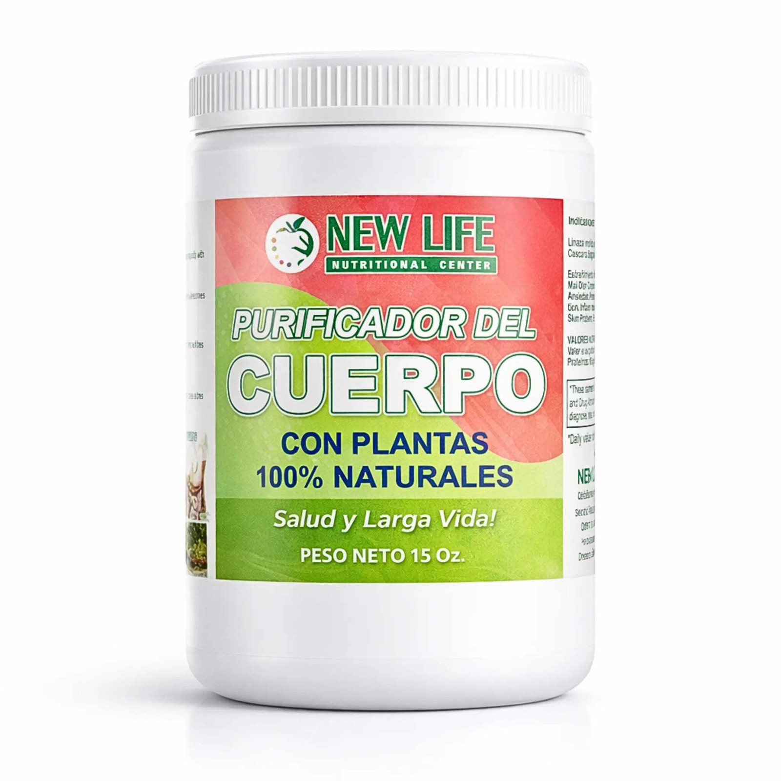 New Life Purificador del Cuerpo, Detoxing Support, Senna Leaf, 15 Oz