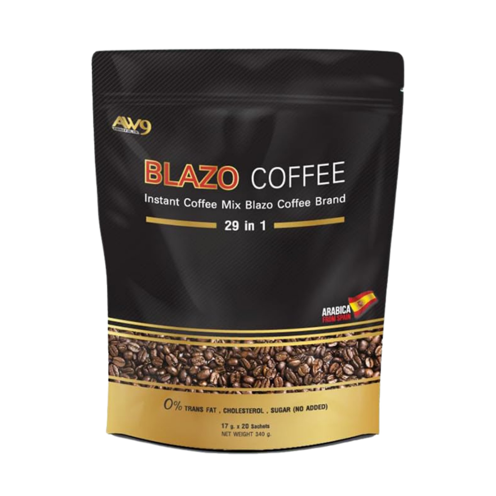Blazo 29in1 Instant Coffee Mix Arabica | Sugar-Free Non-Fat 20 Sachets Pack