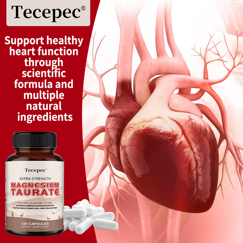 Magnesium Taurate Capsules Support Cardiovascular Health Stress Relief