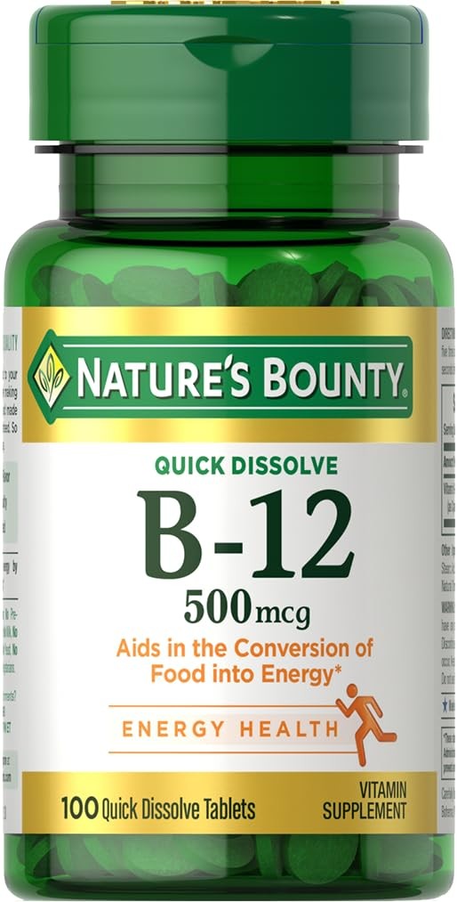 Nature’s Bounty Vitamin B12, Supports Energy 100 Count (Pack of 1), N/a